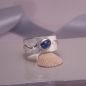 Preview: Blauer Saphir Ring aus Silber
